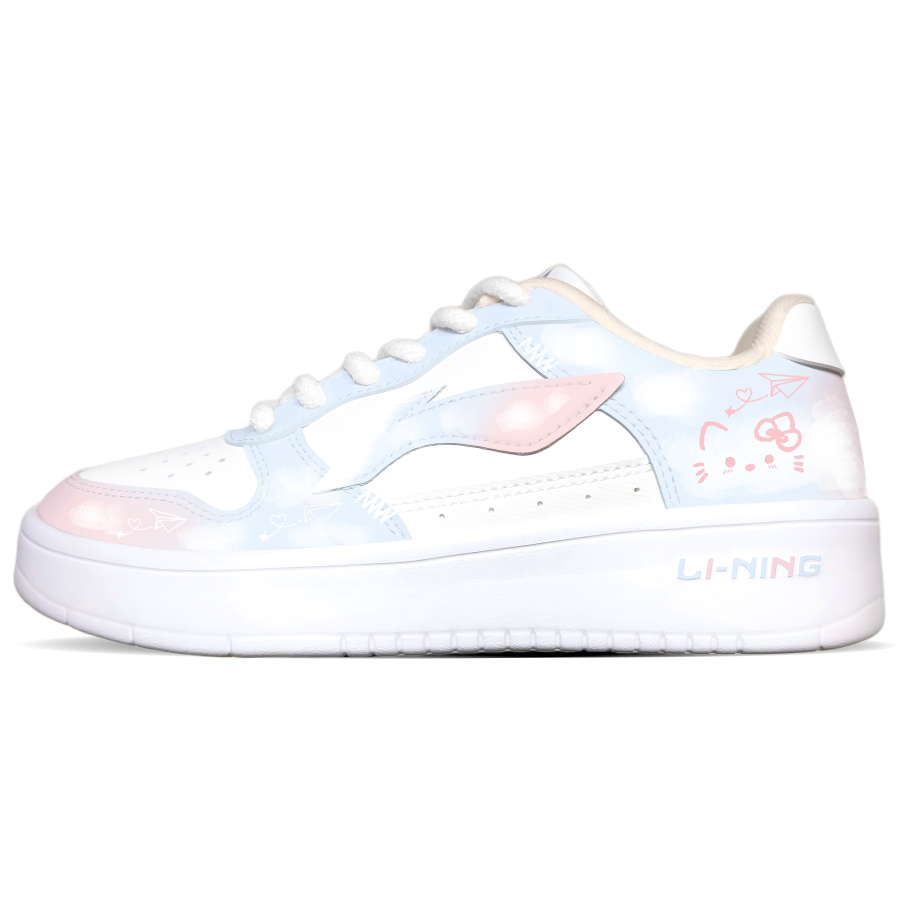 Li-Ning Li Ning Floating Boat Skateboard Shoes Women's Low Top Blue Pink