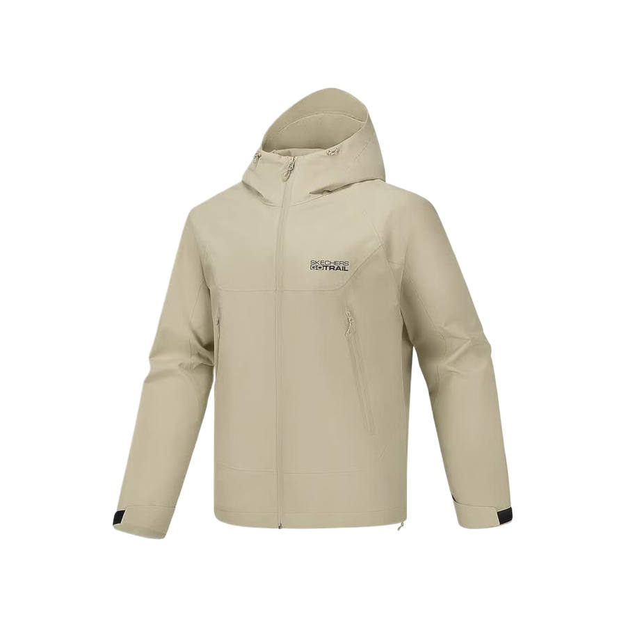 Skechers Windbreaker Jackets Men's Tea Umber 06L4 Hooded Non Detachable Moderate