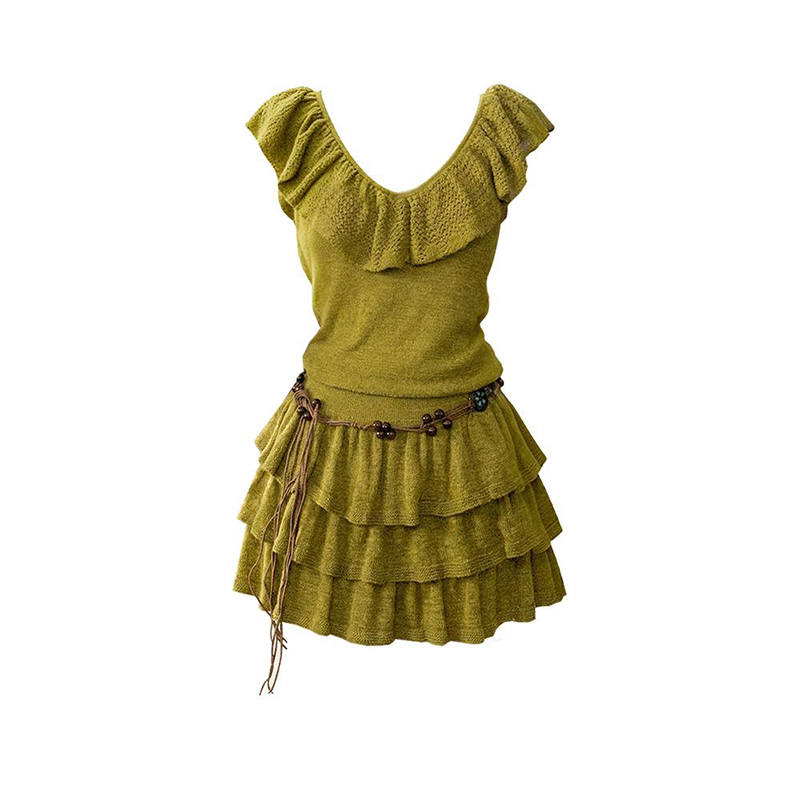 MARIE·COCO Sleeveless Dresses Women's Dress V Neck Moderate Short Skirt A Line Skirt