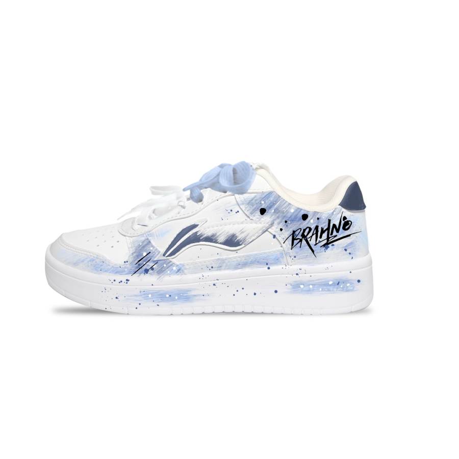 Li-Ning Li Ning Skateboard Shoes Men's Low Top White & Blue