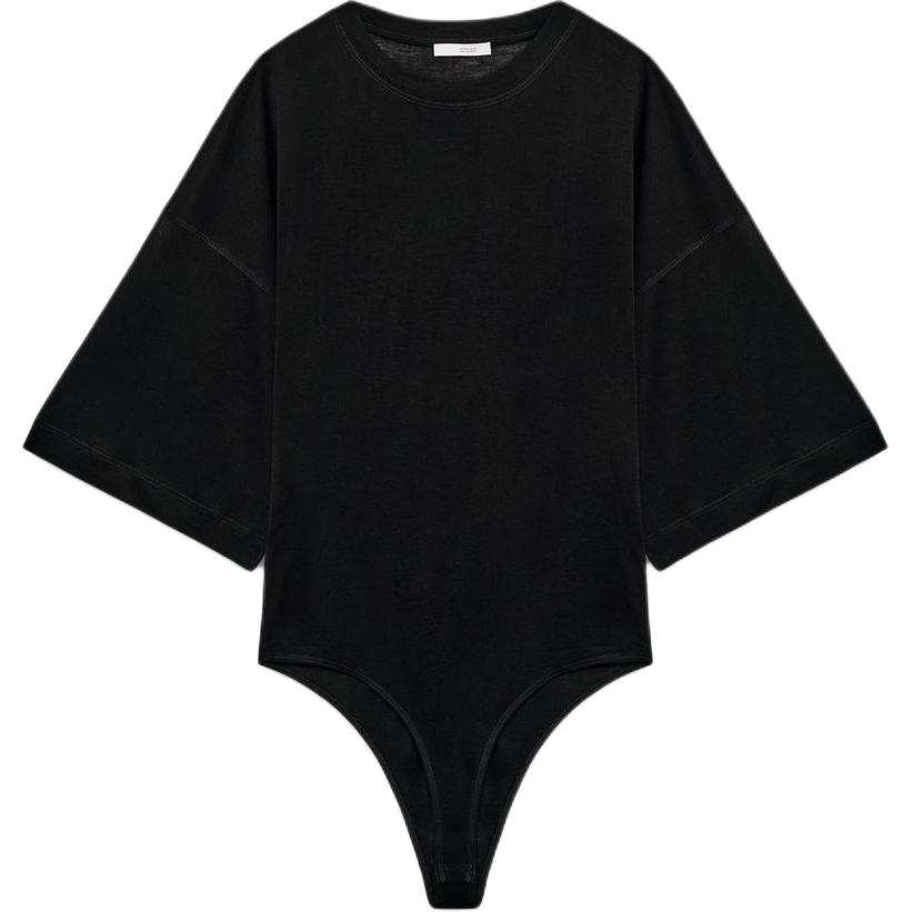 ZARA Bodysuits Women's Black Crew Neck