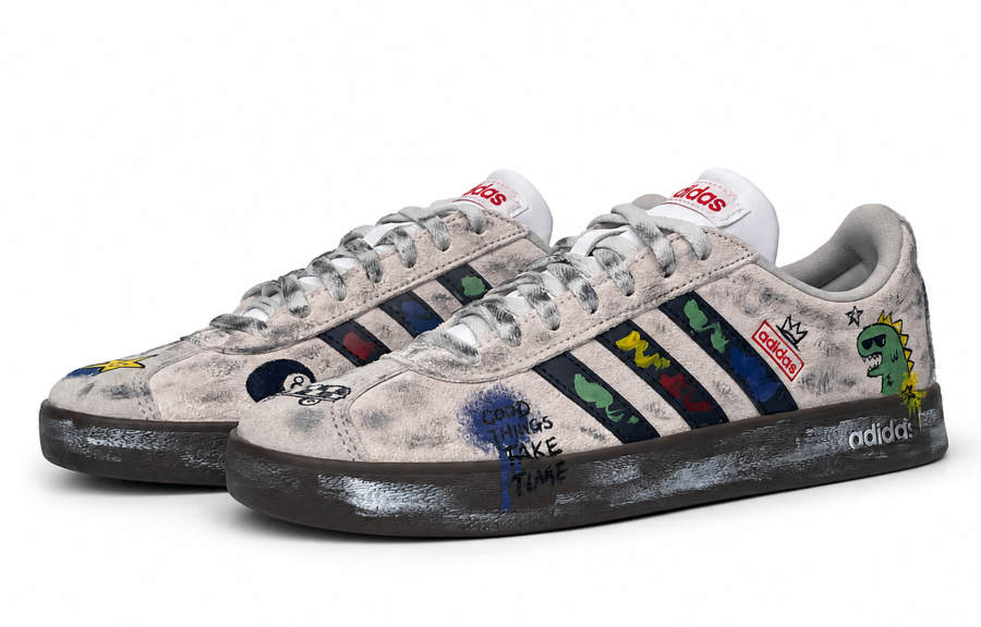 Adidas Neo VL Court 2.0 German Army Trainers Unisex Low Top Gray
