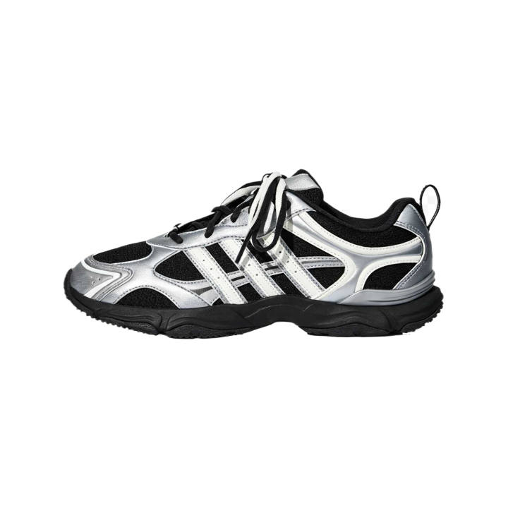 Adidas Adidas WHISPER GLIDE Casual Shoes Women's Low Top Detective Gray Metal/Black/Bright White