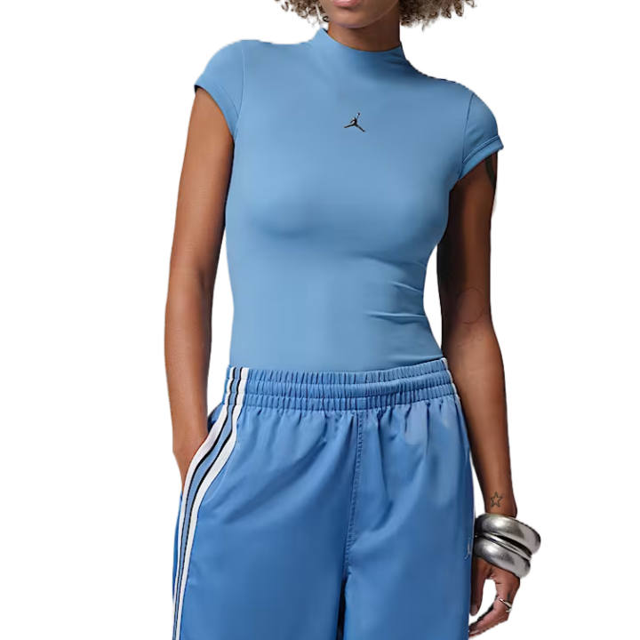 Jordan Jordan Brooklyn Bodysuits Women's Blue Transcend Half Turtleneck Moderate