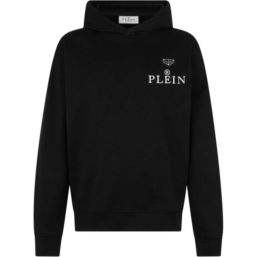 PHILIPP PLEIN Sweatshirts Men's Black Hooded Non Detachable Moderate