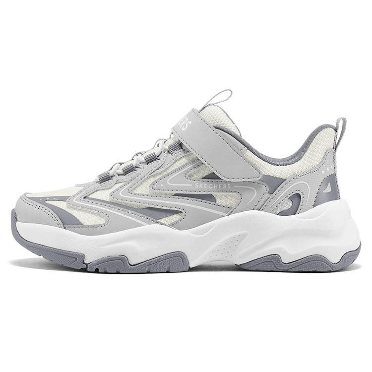 Skechers Kids STREET GIRLS Slip Resistant, Abrasion Resistant, Lightweight Cushioning Low top Casual Shoes Gray Kids'