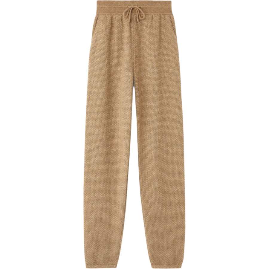 Loro Piana Casual Pants Women's Golden Wheat Mixed Color Moderate Cuffed Pants
