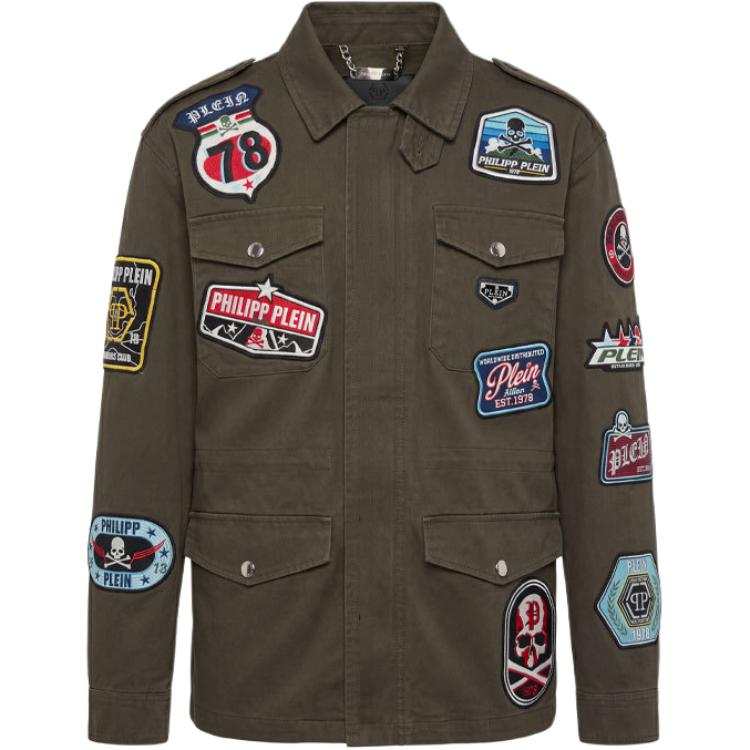 PHILIPP PLEIN Jackets Men's Green Lapel Moderate