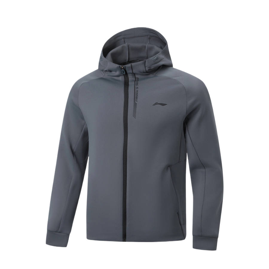 Li-Ning Li Ning Jackets Men's Ink Stone Gray Hooded Non Detachable Moderate
