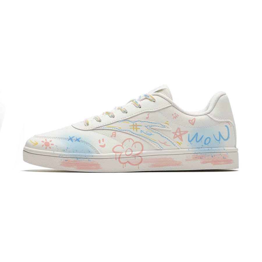 ANTA Skateboard Shoes Unisex Low Top Blue/Pink/Yellow