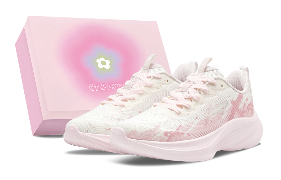 Li-Ning Li Ning Light Breeze Running Shoes Women's Low Top White/Pink