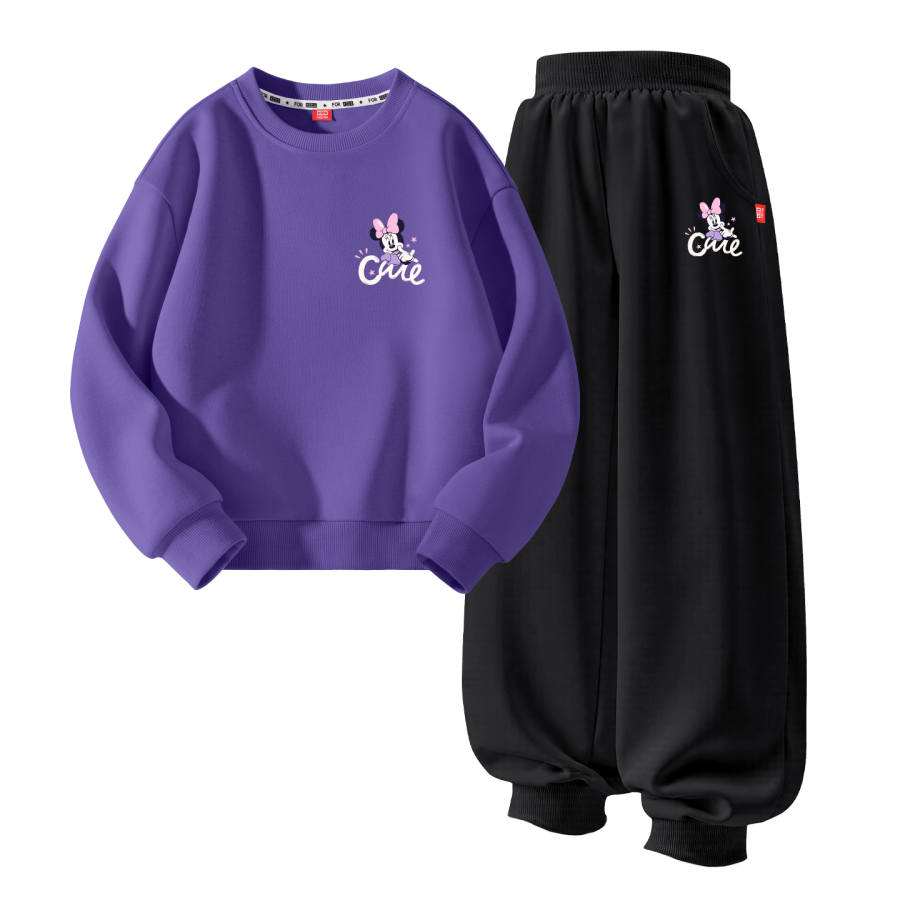 Disney Kids Casual Sportswear Crew Neck Moderate Stretch Breathable