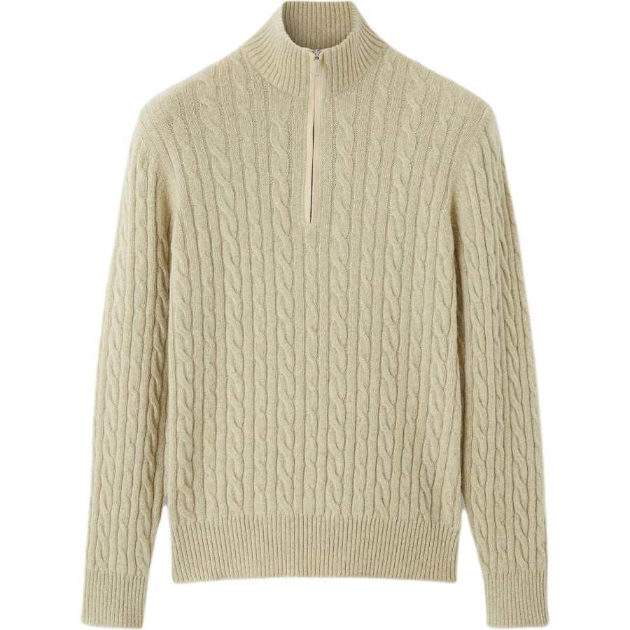 Loro Piana Cashmere Sweaters Men's Gray Green Moderate