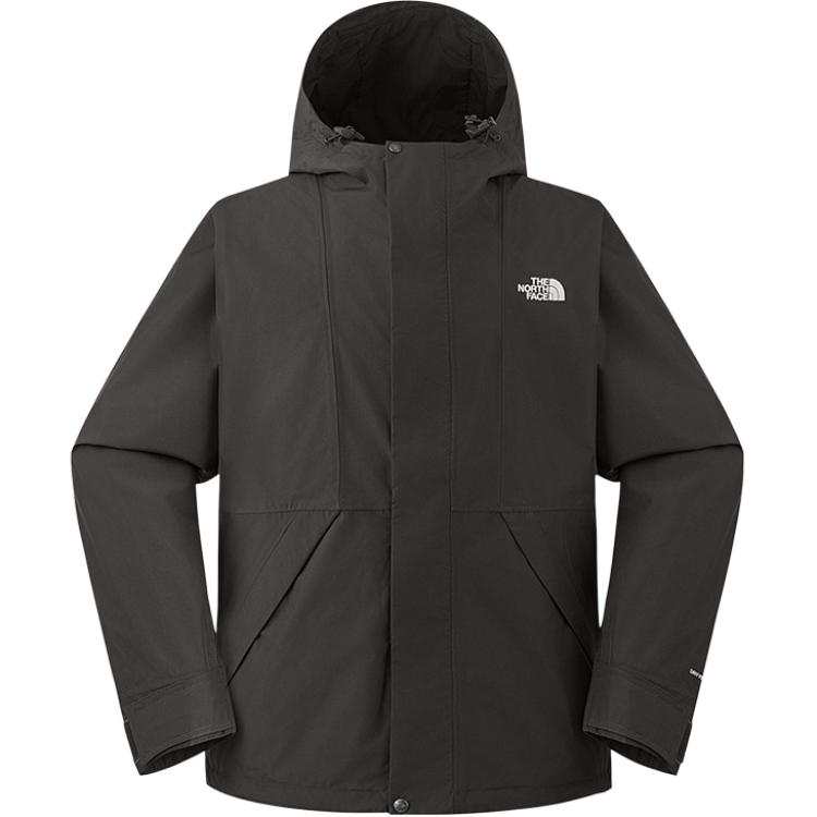 THE NORTH FACE REIGN On Windbreaker Jackets Men's Dark Gray Hooded Non Detachable Moderate