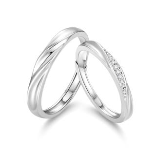 ZSY 925 Sterling Silver Synthetic Cubic Zirconia Rings Unisex