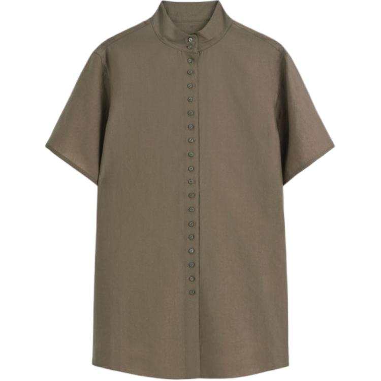 COS Shirts Women's Light Brown Stand Collar Moderate Other