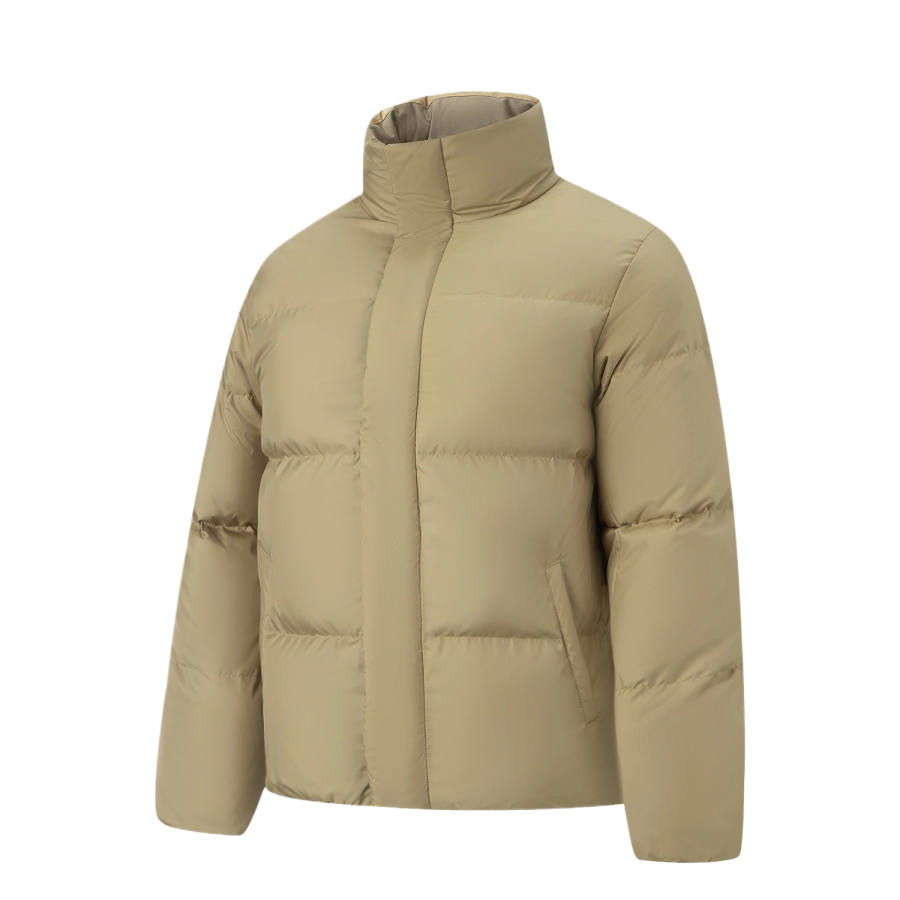 Li-Ning Li Ning Down Jackets Men's Flower Beaver Khaki Stand Collar Moderate