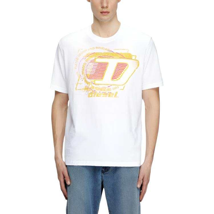 DIESEL T Adjust R11 Logo Flocked T Shirt