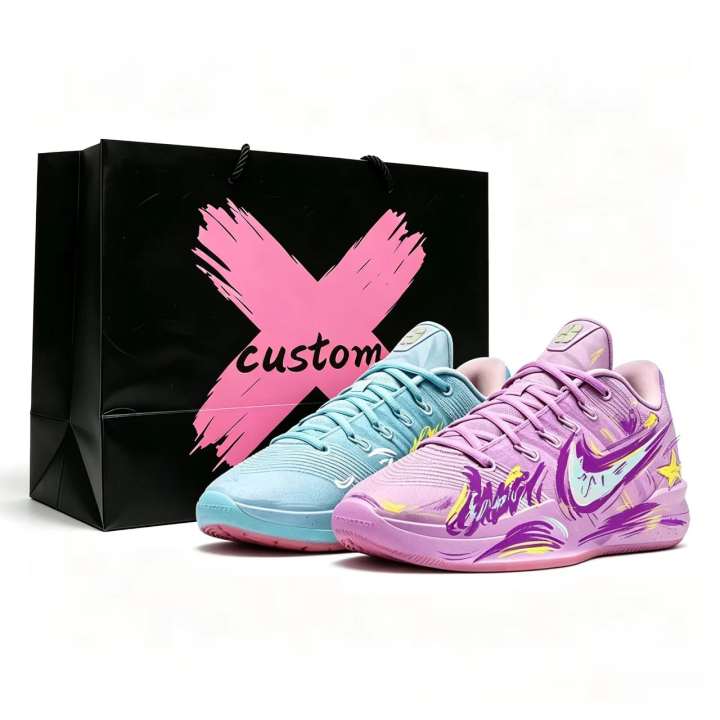 Nike Nike Sabrina 3 Basketball Shoes Unisex Low Top Blue Purple Mismatched