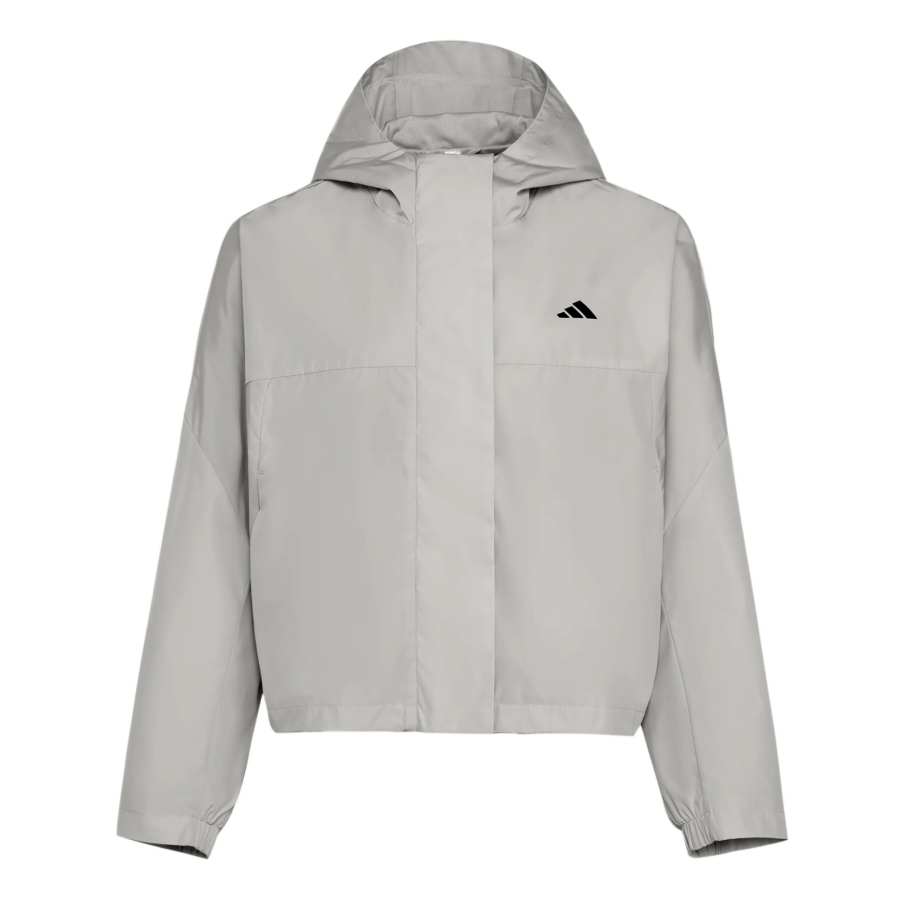 Adidas Adidas Jackets Women's Metallic Gray Hooded Non Detachable Moderate
