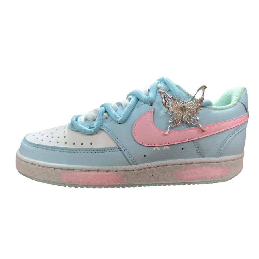 Nike Nike Court Vision Low Skateboard Shoes Women's Low Top Blue/White