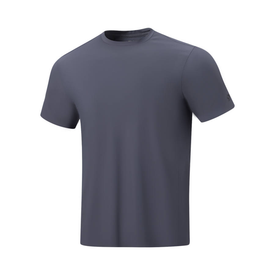 Li-Ning Li Ning Gold Logo | T Shirt Men's Tide Ink Gray