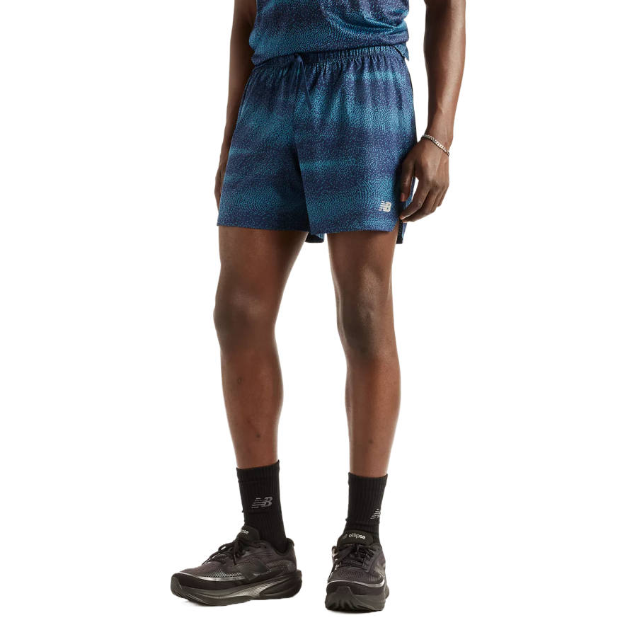 New Balance New Balance Accelerate 5 Sports Shorts Men's Marine Blue/Light Blue Moderate Straight Fit Pants