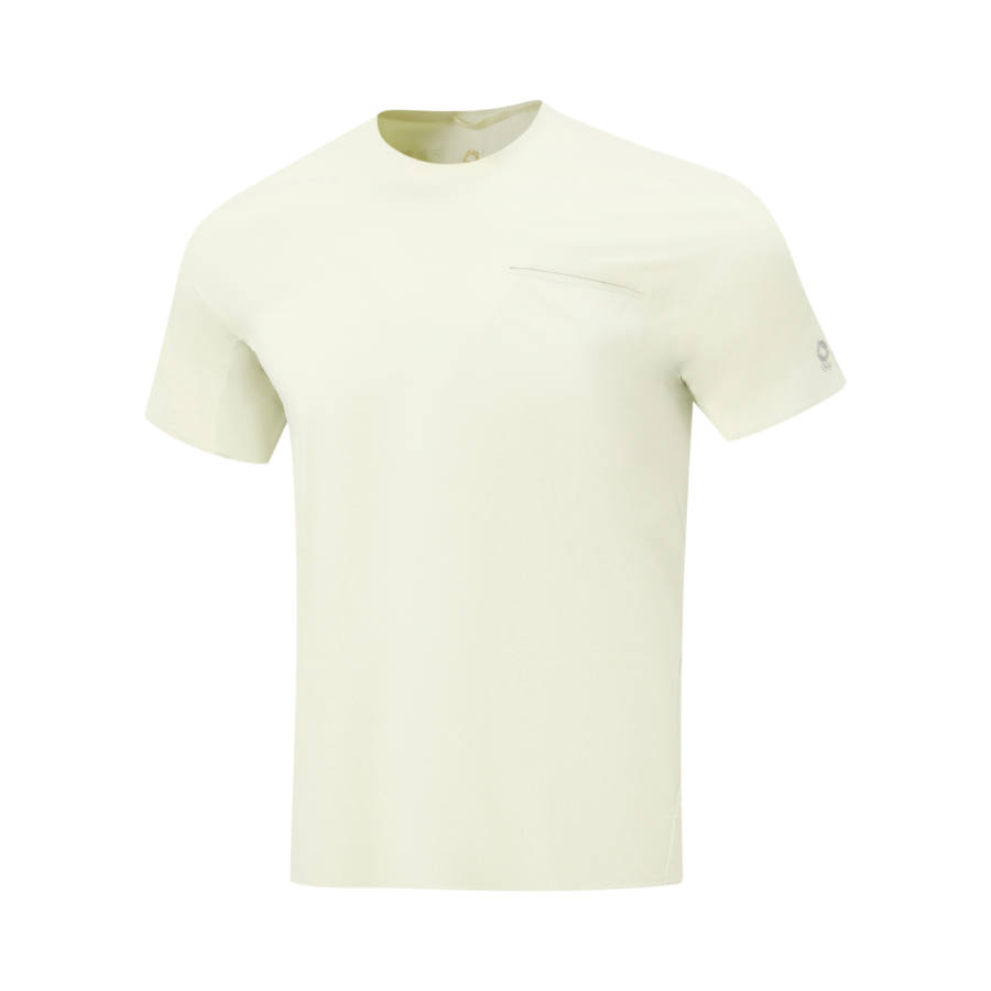 Li-Ning Li Ning Gold Logo | T Shirt Men's Porcelain Secret White
