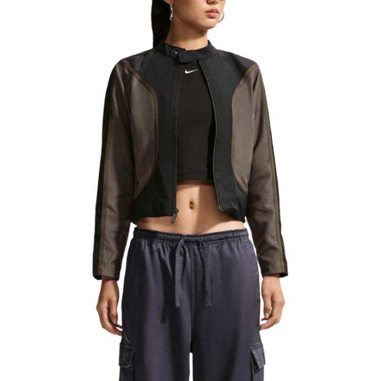 Nike Nike Sportswear Jackets Women's Dark Umber Stand Collar Moderate