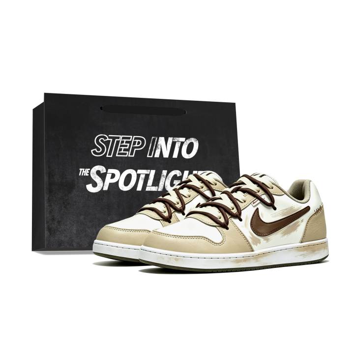 Nike Nike EBERNON Skateboard Shoes Men's Low Top Brown
