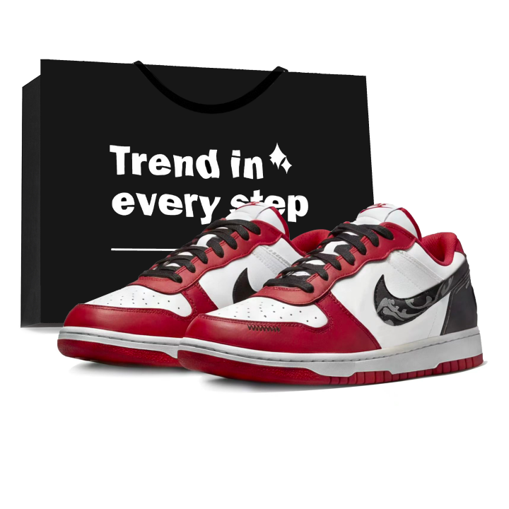Nike Nike Big Skateboard Shoes Men's Low Top Black White Gray