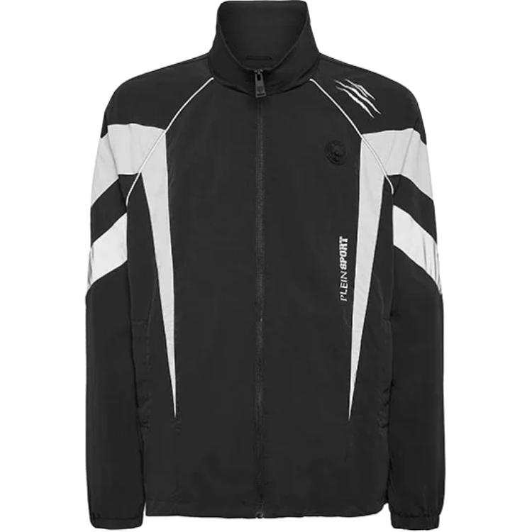 PHILIPP PLEIN Jackets Men's Black Stand Collar Moderate Other