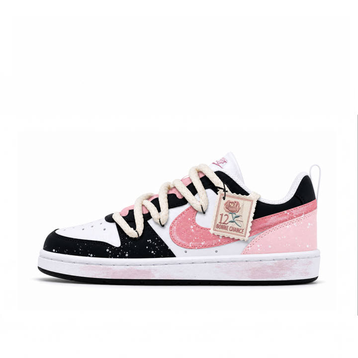 Nike Nike Court Borough Skateboard Shoes Unisex Low Top Pink