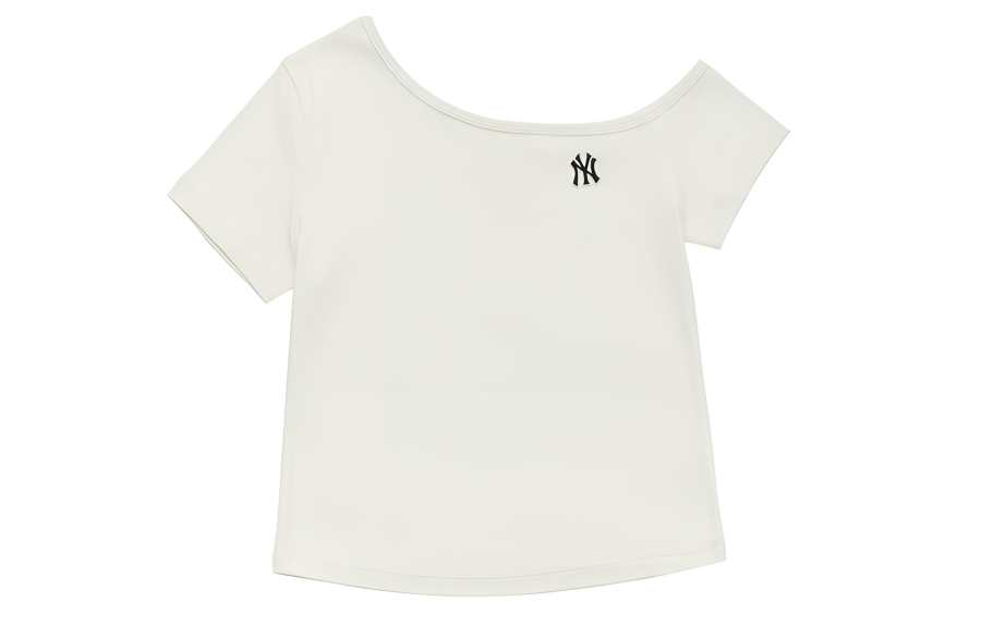 MLB T Shirts Women's Ivory Asymmetrical Collar