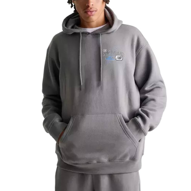 New Balance New Balance Sweatshirts Men's Gray/Blue Hooded Non Detachable Moderate