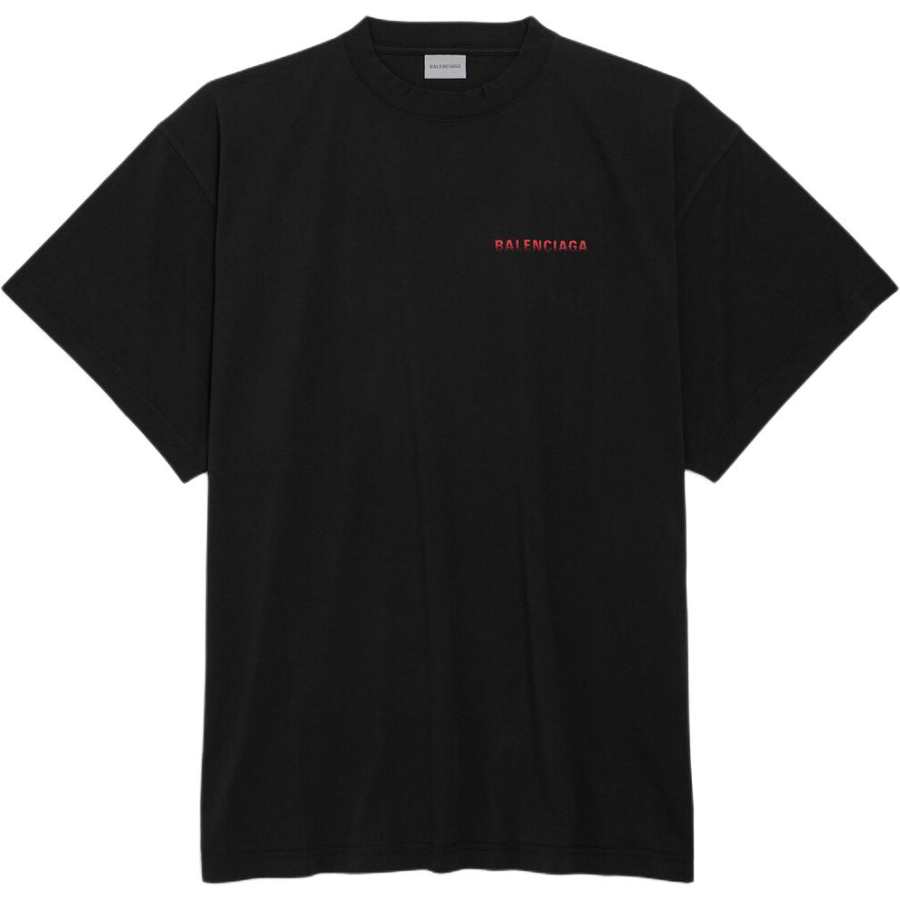 Balenciaga T Shirts Men's Crew Neck Moderate Straight Fit