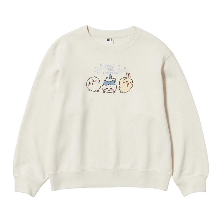 UNIQLO X Chiikawa Kids Sweatshirts Crew Neck Moderate