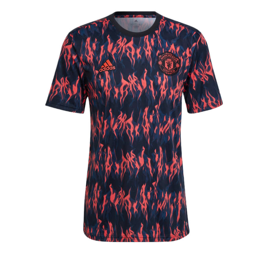 Adidas Adidas Manchester United Soccer Jerseys Men's Black/Shaking Red Crew Neck