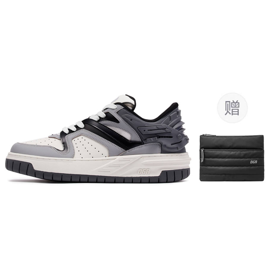 OGR Low top Stylish Skateboarding Shoes Unisex Shark Fin Gray