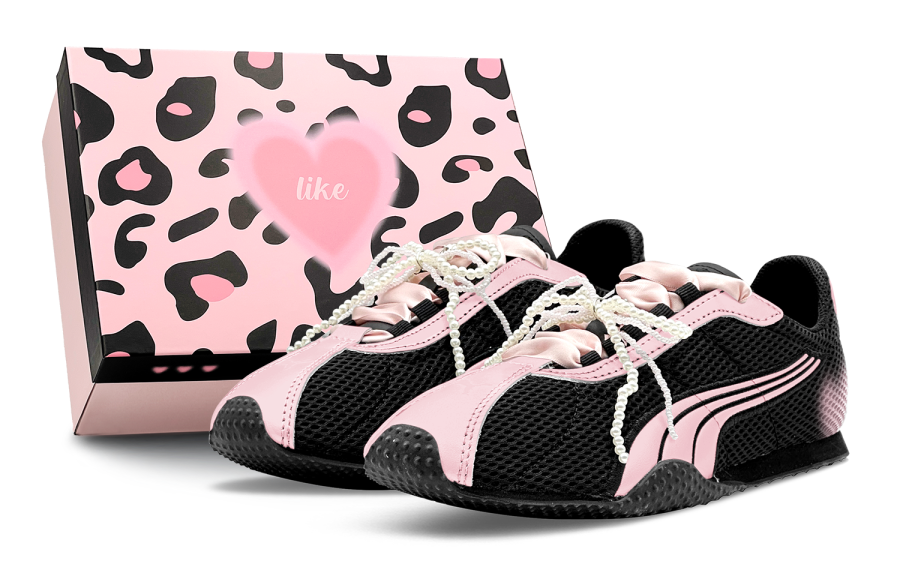 PUMA H Street Casual Shoes Unisex Low Top Black/Pink