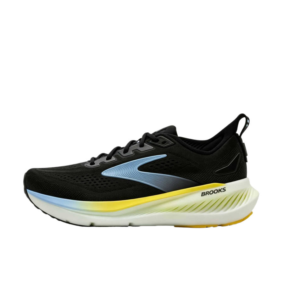 Brooks GLYCERIN 23 Running Shoes Men's Low Top Black/Cyber Yellow/Midnight Lifestyle