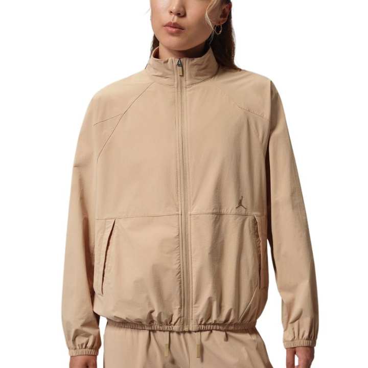 Jordan Jordan Jackets Women's Khaki Stand Collar Moderate