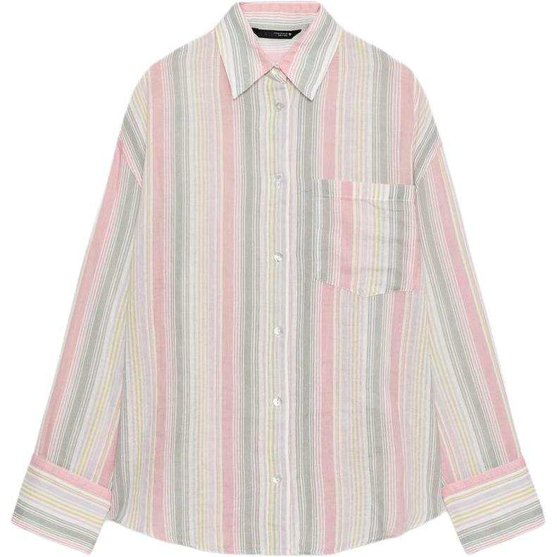 ZARA Shirts Women's Stripes Lapel