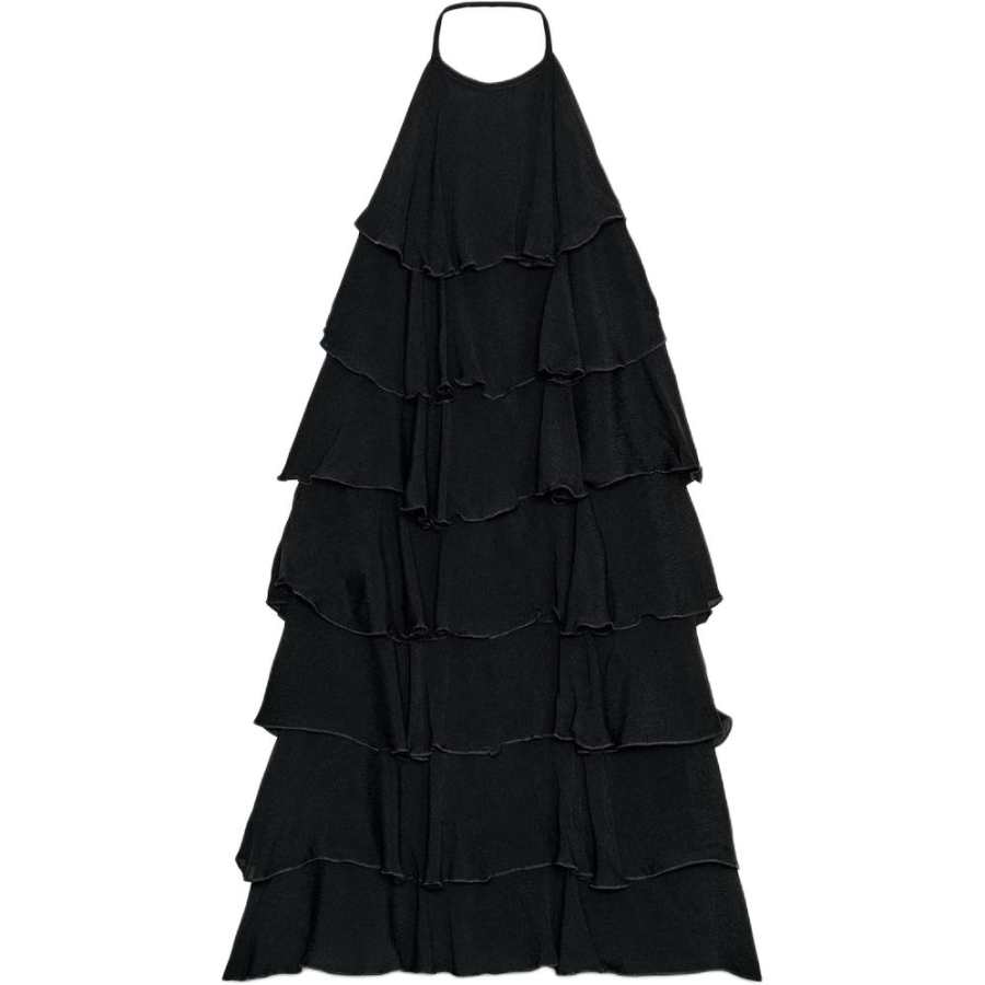 ZARA Slip Dresses Women's Black Moderate