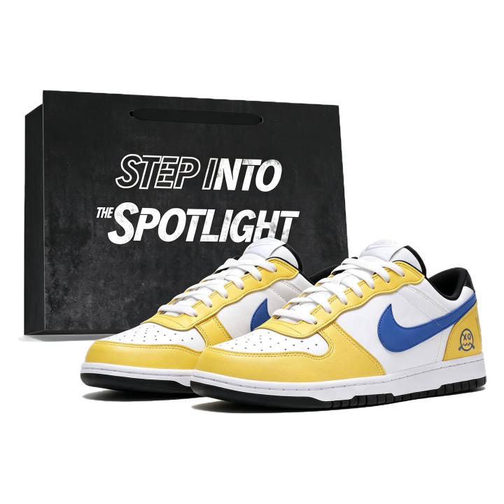 Nike Nike Big Skateboard Shoes Unisex Low Top Yellow/Blue