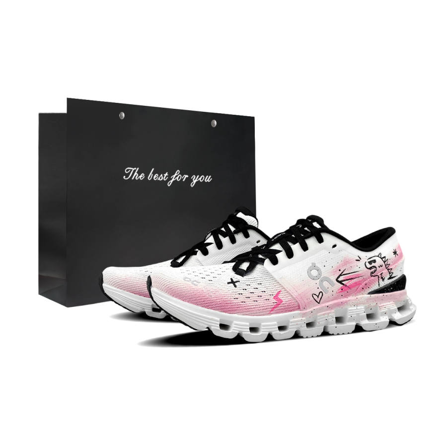 On On Cloud X4 Running Shoes Unisex Low Top Pink