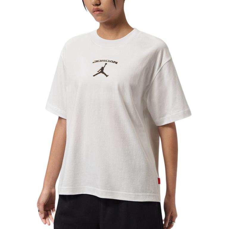 Jordan Jordan T Shirts Women's Ecru Crew Neck Moderate