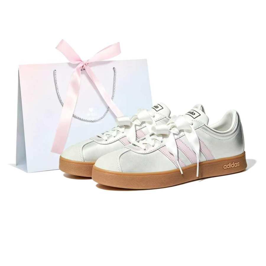 Adidas Adidas VL COURT 2.0 German Army Trainers Women's Low Top Brown, Beige, Silver, Pink, White