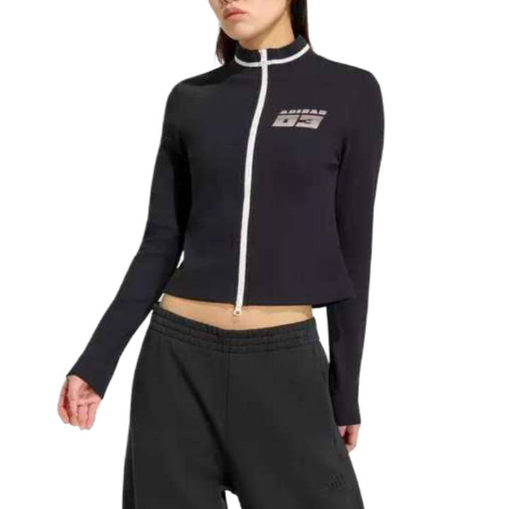 Adidas Adidas ESSENTIALS Knitwear Women's Black/White Half Turtleneck Moderate