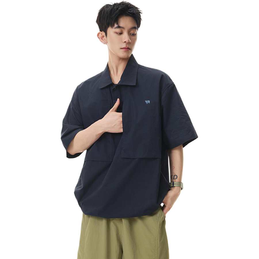 WARRIOR WARRIOR Polo Shirts Unisex Lapel Thin Straight Fit